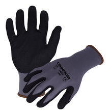  15-Gauge Seamless Nylon/Spandex Blended Work Gloves with a Sandy-Foam Nitrile Palm Coating | CM3020