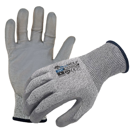 18-Gauge Seamless HPPE-Blend, ANSI A4 Cut Resistant Glove with PU Palm Coating | BW4000