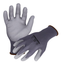  13-Gauge Seamless Gray Nylon Glove with Polyurethane Palm Coating | CM2010