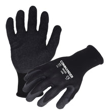  13-Gauge Seamless Black Polyester Glove with Black Crinkle-Latex Palm Coating | CM4000