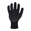 13-Gauge Seamless Black Polyester Glove with Black Crinkle-Latex Palm Coating | CM4000