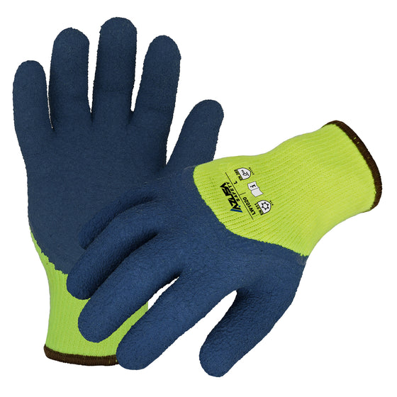 7-Gauge Seamless with Acrylic Interio Winter Fleece Azusasafety – Lime Glove Brushed