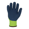7-Gauge Seamless Lime Acrylic Winter Glove with Brushed Fleece Interior and Dark Blue Foam-Latex 3/4 Coating | LW1020