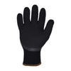 7-Gauge Seamless Black Acrylic Winter Glove with Brushed Fleece Interior and Black Foam-Latex 3/4 Coating | LW1030