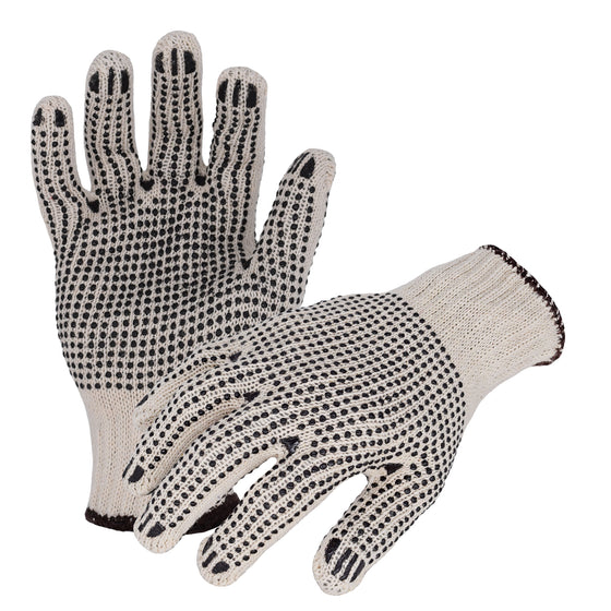 Seamless Cotton/Polyester Blend Glove with Dual Sided PVC Palm and Finger Dots | ST55101B